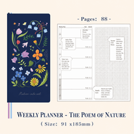 GOOD MOOD BEAUTY Two Pages Per Week Undated Weekly Planner Hardcover Journal 88 Pages Weekly Planner