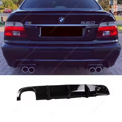 Gloss Black MP/F1 Style Rear Diffuser For Bmw E39 5 Series M Sport 1998-2003 OEM Replace Rear Bumper