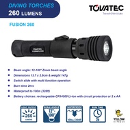 ไฟฉายดำน้ำลึก Tovatec Fusion 260 Torch  **NIGHT DIVE TORCH**