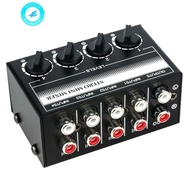 Mixer Audio Stereo Mini Pasif 4 Channel Support RCA Input Output