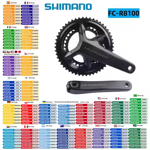 Shimano Ultegra R8100 FC-R8100 Crankset 2x12s HOLLOWTECH II 165mm 170mm 172.5mm 50-34T 52-36T For Ro