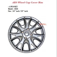3533 ABS WHEEL CAP RIM COVER -14 INCH/15 INCH - 4PCS/SET