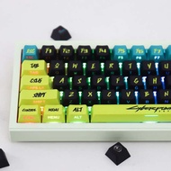 keyboard wireless wireless keyboard mechanical keyboard Cyberpunk side translucent 130 keys mechanic