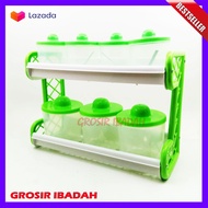 Rak Bumbu Dapur Susun 2/Tempat Garam/Gula/Toples Plastik/Kitchen Set by GROSIR IBADAH