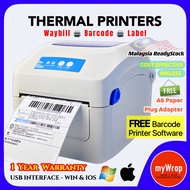 A6 Thermal Printer Bluetooth Waybill Barcode Shipping Label Consignment Note Bluetooth Printer AWB A