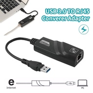 Network Adapter USB 3.0 to RJ45 Gigabit Ethernet Lan 10/100 Mbps แปลง USB3.0 เป็นสายแลน ไดรเวอร์ในตัว For PC