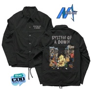 Coach JACKET BAND SYSTEM OF A DOWN | Windbreaker SOAD SYSTEM OF A DOWN WATERPROOF PARACHUTE MATERIAL