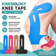 【STOCK】10PCS Knee Pre-Cut Muscle Patch Support Tape Sports Elastic Tape Running Muscle Protection ka