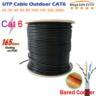 CAT6 Bared Cooper Outdoor Weatherproof UTP LAN Cable Pure Copper 24AWG 0.50mm BC High Quality Networ