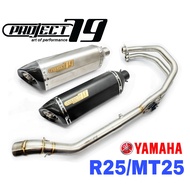 Yamaha R25 / MT25 Project79 Exhaust Full System Exhaust Stainless Ekzos Muffler Project79 QPM06 R25 