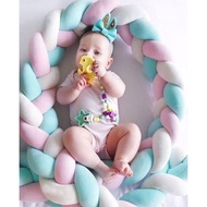 400cm (3 Color Strands) Baby Bumper Infant Baby Plush Bumper Bed Bedding Crib Cot Cushion Protector