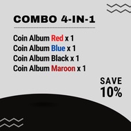 Hard Cover Coin Album (90 Coin Pockets)