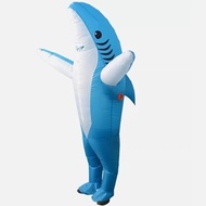 Halloween Inflatable Blue Shark Costume Adult Funny Giant Animal Blow Up Fancy Dress Party Prop