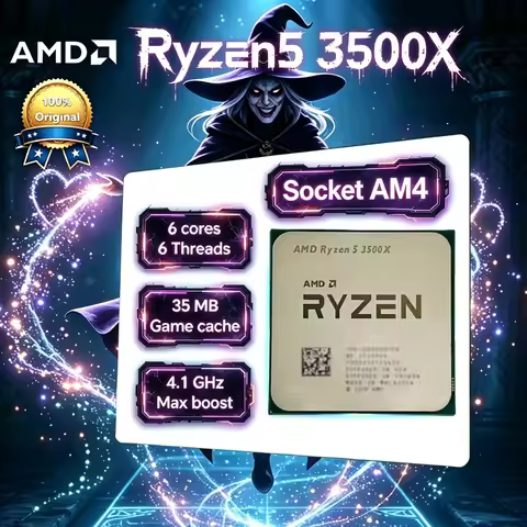 AMD Ryzen 5 3500X R5 3500X 3.6GHz 6-Core 6-Thread 7nm 65W L3=32M CPU Processor 100-000000158 Socket 