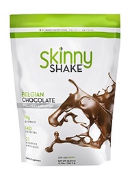 [USA]_Skinny Shake Diet Weight Loss Shake Drink, Chocolate, 28 Serving Gusset Bag