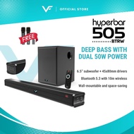 Vinnfier VF Hyperbar 505 M BTRW 2024  Wireless Soundbar Wireless Subwoofer Karaoke System Built In M
