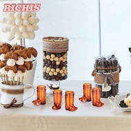 [RICHIS] 10Pcs Western Cowboy Glasses, Transparent Plastic Mini Cowboy Boot Glasses,  1 Oz Shot Glas