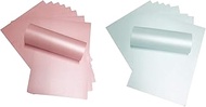 20 Sheets A4 Baby Pink and Baby Blue Pearlescent Shimmer Paper Double Sided 32lb Bond Suitable for I