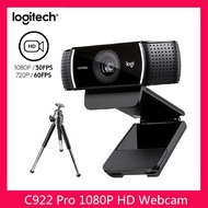 กล้องเว็บแคม Webcam Promotion!!! C922 Pro Webcam Built-in Microphone With Tripod 1080p HD Camera C922  Logitech 1080P Web 30FP Black