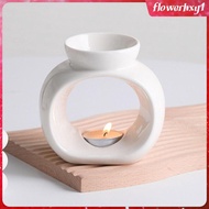 [Flowerhxy1] Essential Oil Burner Melt Burner Candle Holder Decorative Aroma Oil Warmer Fragrance for Patio Yoga SPA Bathroom