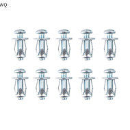 WQ 10pcs M5/M6 JACK NUTS รถสกรูโลหะกลีบถั่วสกรูสำหรับ Hollow Wall Iron Skin