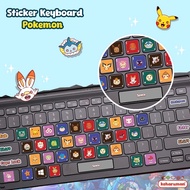 Pokemon Pikachu Eevee Snorlax Theme Laptop Keyboard Sticker