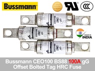 Bussmann BS88 63FE CEO100 63A 100A 550VAC 690VAC Offset Bolted Tag HRC Fuse (Made in India)