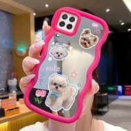 HP Phone Case For Samsung A22 M22 M32 Case Cute Puppy Macaron Softcase Soft Silicone Case Mirror Cas