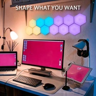 【 LA3P】-Live-RGB LED Quantum Lamp Hexagon Light RGBW LED Wall Lamp Colorful Modular Night