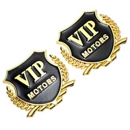 Set of 2 GOLD-PLATED 3D VIP MOTOR CAR Stickers: SKU:170-1
