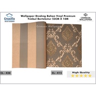 PREMIUM VINYL WALLPAPER WITH BATIK DIAMOND STRIP MOTIF