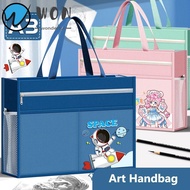 WON Canvas Art Bag, A3 Plus Size A3 Tutorial Bag, Multifunctional Large Capacity Waterproof Canvas H