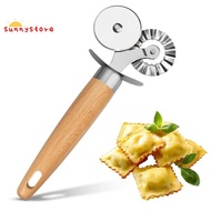 Pasta Cutter Wheel Dual Wheel Ravioli and Pastry Cutter for Pizza, Cookies, and Pasta