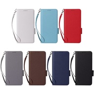 Leather Flip Wallet Case For Vivo Y17 Y15 Y12 Y3 U10 Y3s Y95 Y91 U1 Y79 V7 Plus Y73 Y75s V11 Pro Y11 2019 Y20 2020 Y20i Y20s Y11s Y12s Card Slot Stand With Hand Lanyard Cover