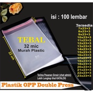 (DOUBLE SEAL) THICK GLUE OPP PLASTIC 12X23 13X23 14X23 15X23 16X23 CONTENTS 100 PCS HIGH QUALITY PAC