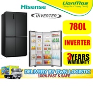 Hisense 780L Inverter Side by Side Refridgerator RS869N4ABV Fridge - Peti Sejuk