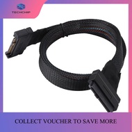 TECHCHIP-U2 SFF-8639 NVME PCIe SSD Cable Male to Female Extension Cable 50cm MINI SAS 68Pin Server P