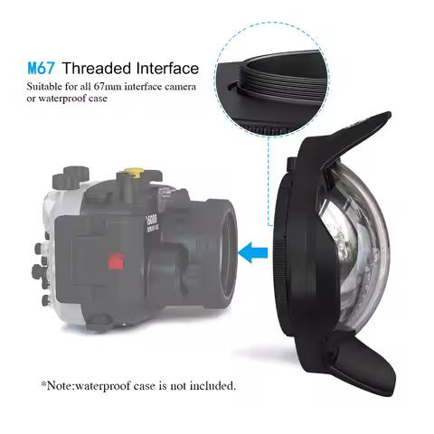 Seafrogs Dual Layer Wet Wide Angle Lens 4.3in/6in Underwater Removable for Sony A7SIII A7M4 Olympus 