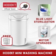 ✖❈♤ HODEKT Mini Portable Washing Machine With Dryer Automatic Blue-ray Sterilization 小型迷你洗衣機 For Baby Clothes Underclothes In Small Household Rental Dormitory