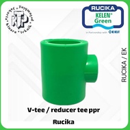 REDUCER TEE PPR RUCIKA GREEN 63x50mm 2x11/2