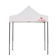 เต็นท์ ขาย ของ LUCKYFRIEND เต็นท์ขายของตลาดนัดเต็นท์พับ 3 ขนาด ขนาด 2x2 / 2X3 / 3X3 เมตร (สีดำ)+ผ้าใ