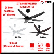 Rezo Zetta Ceiling Fan 56" 12 Speed 5 ABS Blades DC Motor