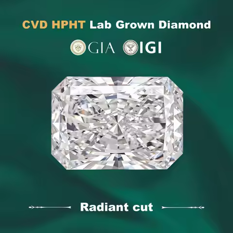 Radiant cut Lab Grown Diamond CVD HPHT diamond D-F VVS Loose Diamond GIA IGI certificate synthetic d