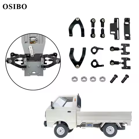 Metal Steering Cup Upper Lower Swing Arm Seat Steering Slider Turning Block for WPL D12 D42 RC Car S