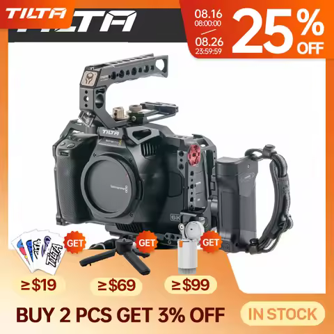 TILTA TA-T11-A for BMPCC 6K Pro/G2 Camera Cage for BMPCC 6K Pro Dslr Rig Accessory top Handle R/S ca