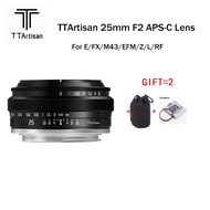 TTArtisan 25mm F2 Camera Lens micro-single Portrait Street view Large aperture fixed-focus lens is s