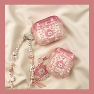 Bow Westie Dog AirPods Case, Korean Style AirPods 4 Case, Pink AirPods Pro Case, Transparent AIrPods