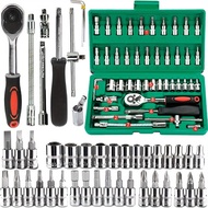 Advanced Car Repair Kit Green Toolbox 46pcs Professional Ratchet Set Professional Tool Set Car Main