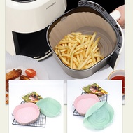 Hot Sale 18cm AirFryer Silicone Pot Air Fryers Oven Baking Tray Fried Pizza Chicken Basket Mat Square Round Replacemen Grill Pan