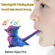 Generic Wisel Burung Bercetak 3D Meniru Bunyi Kicauan Burung Wisel Mulut Mainan Kanak-kanak